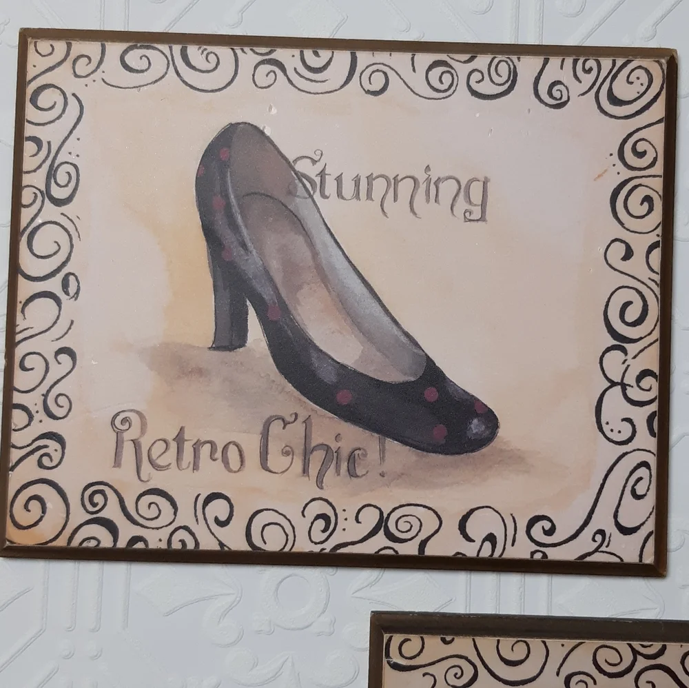 Fashion Shoe Style Wall art Hangings Chic fashion boutique decor